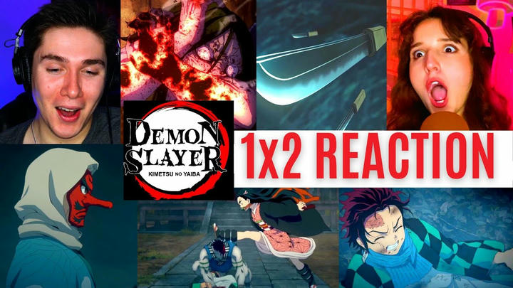 REACTING to *1x2 Demon Slayer: Kimetsu no Yaiba* TANJIRO TRAINS!! (First Time Watching) Shonen Anime