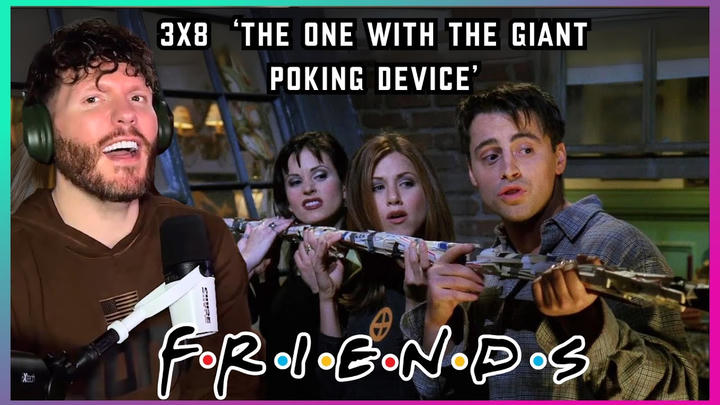 FIRST TIME WATCHING Friends REACTION 3x8 'The One with the Giant Poking Device'