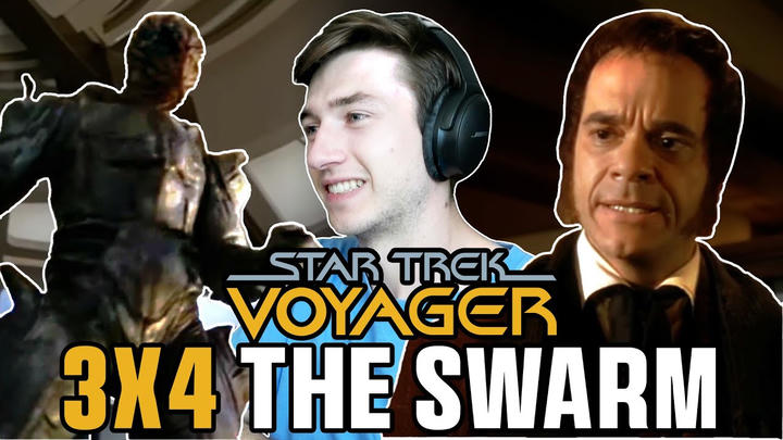 EXTRA EARLY UNCUT - STAR TREK VOYAGER 3X4  - The Swarm