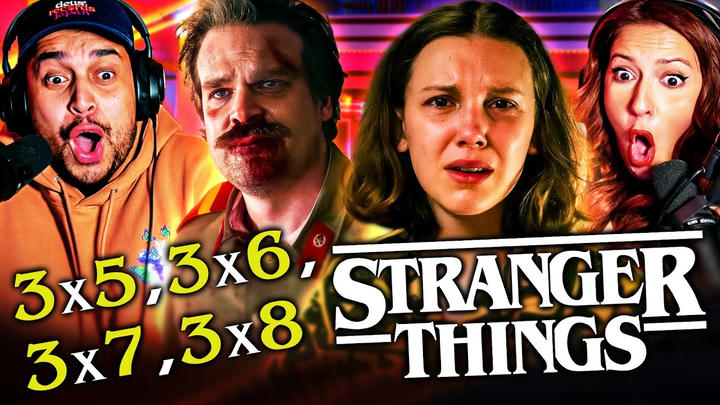 STRANGER THINGS SEASON 3 EPISODES 5, 6, 7 & 8 FULL LENGTH REACTION – WATCH ALONG