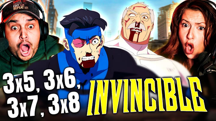 INVINCIBLE SEASON 3 EPISODES 5, 6, 7 & 8 FULL LENGTH REACTION – WATCH ALONG