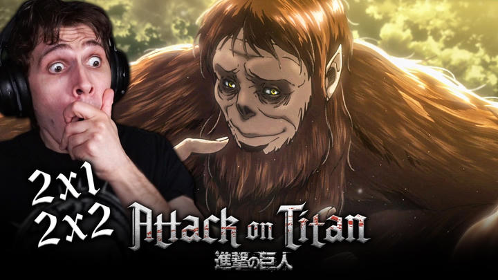 Attack on Titan 2x1 & 2x2 YouTube Reaction!