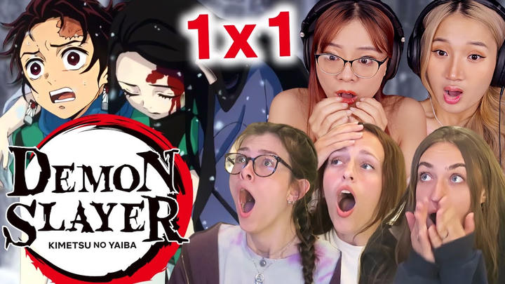 Asian Girls React | Demon Slayer | 1x1 "Cruelty" (Demon Slayer Reaction)