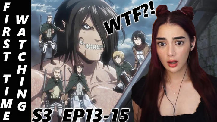 THUNDER SPEARS AND A SHOWDOWN! // Attack on Titan Reaction S3 Ep 13-15