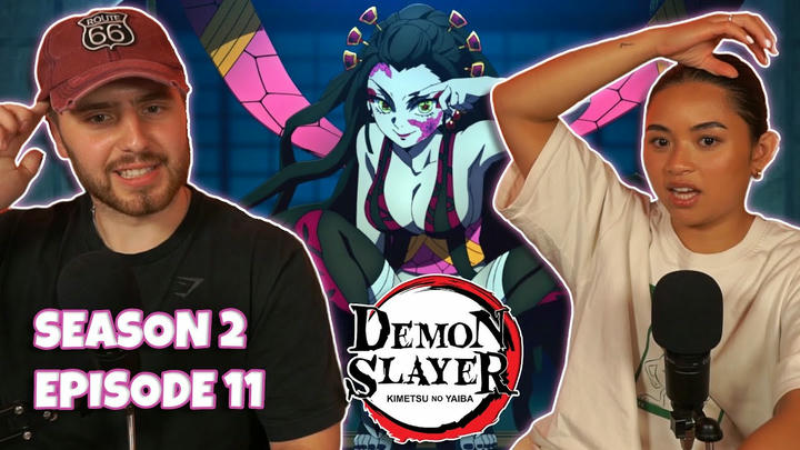THE BATTLE BEGINS! - Girlfriend Reacts To Demon Slayer Season 2 Episode 11 REACTION + REVIEW!