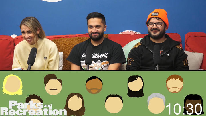 [Premium Access + Uncut] Parks & Recreation 7x4 - Leslie & Ron - Group Reaction