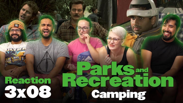 Parks and Recreation - 3x8 Camping  - Group Reaction