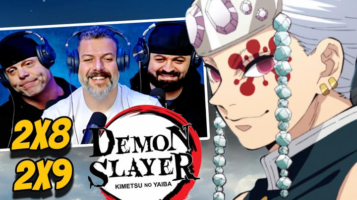 Demon Slayer reaction season 2 episode 8 & 9 (DUB)