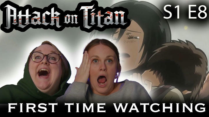 Attack On Titan DUB | S1 E8 |"I Can Hear His Heartbeat: The Struggle for Trost | FIRST TIME REACTION
