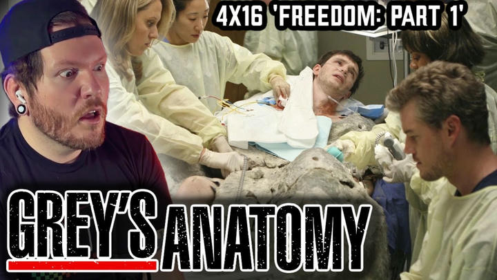 He's stuck in CONCRETE?! | First time watching Grey's Anatomy REACTION 4x16 'Freedom: Part 1'