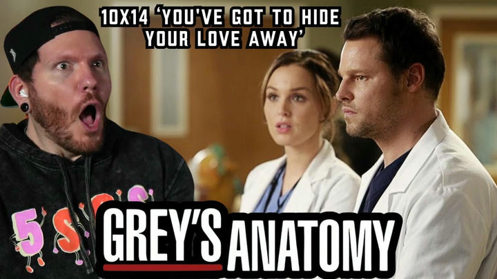 First time watching Grey's Anatomy REACTION 10x14 'You've Got to Hide Your Love Away'