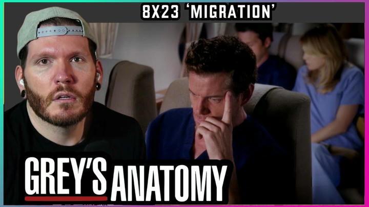The end stressed me out! | First time watching Grey's Anatomy REACTION 8x23 'Migration'