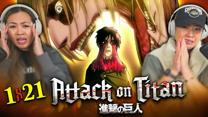 SMART TITAN FIGHTING 😱 Attack on Titan Season 1 Episode 21 | Reaction & Review