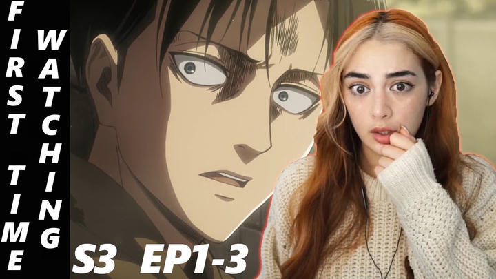 A NEW ENEMY & LEVI'S PAST?! // Attack on Titan Reaction S3 Ep 1-3