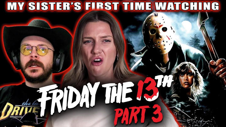My Sister's First Time Watching Friday the 13th Part 3 | Movie Reaction | The Mask Changes It All!