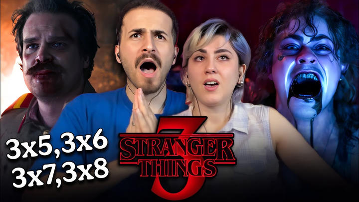 STRANGER THINGS SEASON 3 EPISODES 5,6,7 AND 8 REACTION - FIRST TIME WATCHING - REVIEW