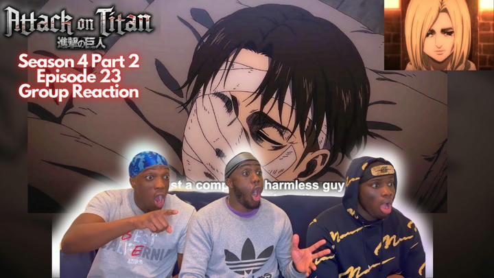 LEVI IS BACK !!!!! Attack on Titan Season 4 Part 2 Episode 23 Reaction | AOT GROUP LIVE REACTION