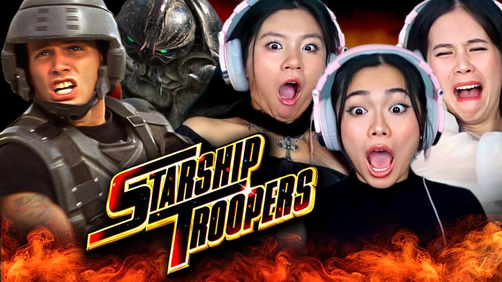 Foreign Girls React | Starship Troopers | First Time Watch