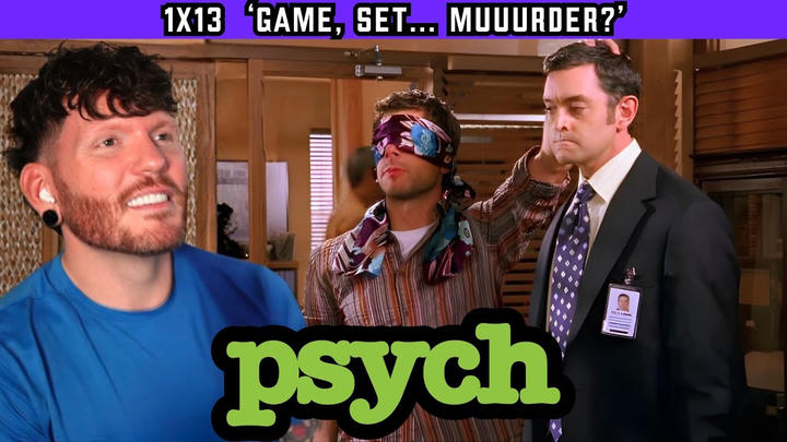 First time watching PSYCH 1x13 'Game, Set... Muuurder?' REACTION