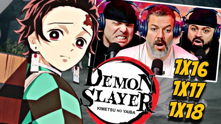 Demon Slayer reaction season 1 episode 16/17/18 (DUB)