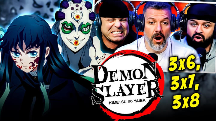 Demon Slayer reaction season 3 episode 6/7/8 (DUB) | First time watching