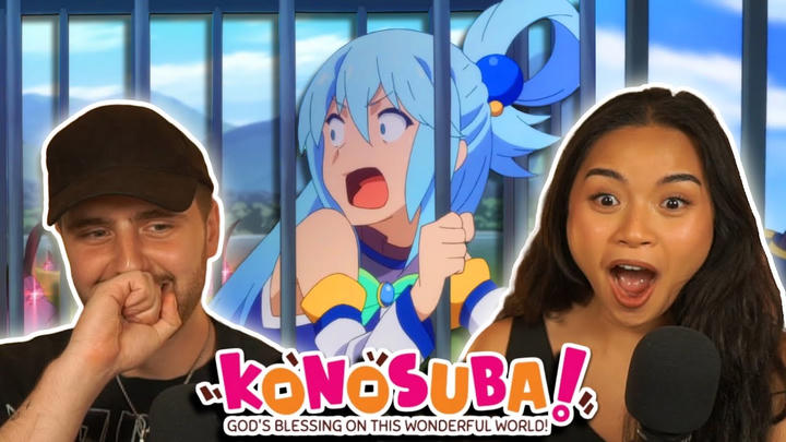 AQUA IN A CAGE = BEST EPISODE YET! - Girlfriend Reacts To Konosuba Episode 5 REACTION!