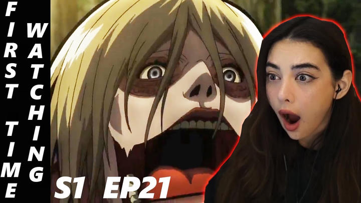 SHE KILLED THEM !! // Attack on Titan Reaction S1 Ep21