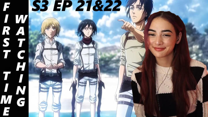 THE OTHER SIDE OF THE WALL?! // Attack on Titan Reaction S3 Ep 21&22 (finale)