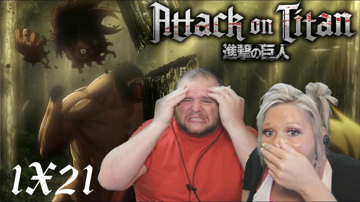 ATTACK ON TITAN 1x21 REACTION | Crushing Blow: The 57th Exterior Scouting Mission, Part 5