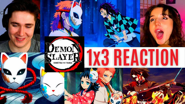 REACTING to *1x3 Demon Slayer: Kimetsu no Yaiba* SABITO & MAKOMO! (First Time Watching) Shonen Anime