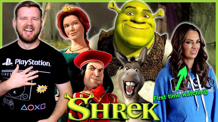 My wife watches SHREK for the FIRST time || Movie Reaction