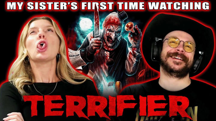 My Sister's First Time Watching Terrifier (2016) | Berly Movie Reaction | Why is Art So Funny?!?