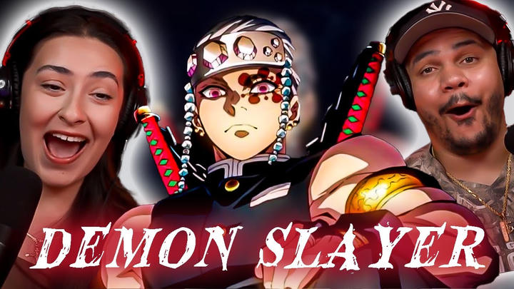 DEMON SLAYER TOOK OUR ANIME VIRGINITY! *PART 9* Entertainment District Arc EP 1